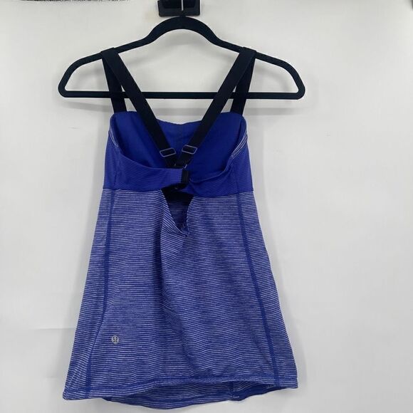 Lululemon Women's Blue Striped Sleeveless Tank Top Size 6 - Picture 3 of 7